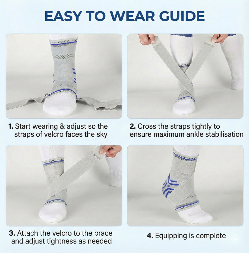 PhysioFit™ Adjustable Ankle Compression Sleeve